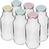 Бутилка TO за сок 330 ml с капачка фи 43 - 6 бр. ['бутилка за сок', ' бутилка 330 ml', ' бутилка Kubuś', ' бутилка за пюре', ' бутилка за сироп', ' капачка TO', ' капачка с клик', ' цветни капачки', ' комплект бутилки с капачки', ' за пастьоризация']