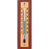 Стайен термометър със златна скала (-10°C до +50°C) 12 см ['вътрешен термометър', ' стайен термометър', ' термометър за вътрешни помещения', ' домашен термометър', ' термометър', ' дървен стайен термометър', ' термометър с четлива скала', ' термометър за окачване', ' традиционен термометър']