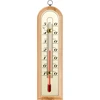Стайен термометър със златна скала (-10°C до +50°C) 16 см ['вътрешен термометър', ' стайен термометър', ' термометър за вътрешна употреба', ' домашен термометър', ' термометър', ' дървен стайен термометър', ' термометър с четлива скала', ' термометър със златна скала', ' термометър за окачване', ' малък термометър']