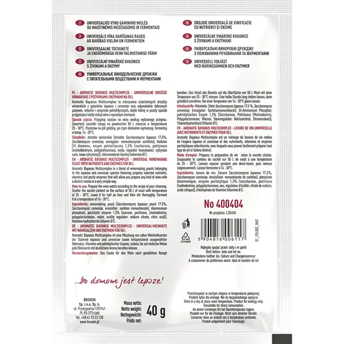 Aromatic Bayanus Multicomplex стартов комплект за вино, 40 g - 2
