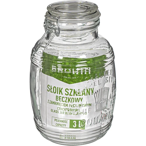 Бъчвообразен буркан "OLD" 3L с механична закопчалка - 3