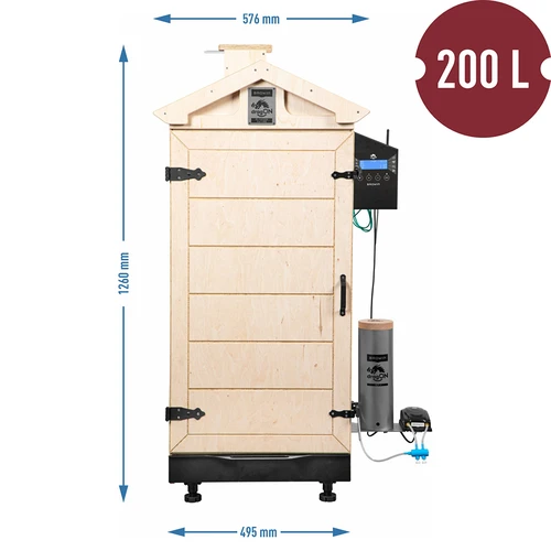 Безрамкова пушилня dragON PLYWOOD NATURE с Wi-Fi контролер, 200 л - 8