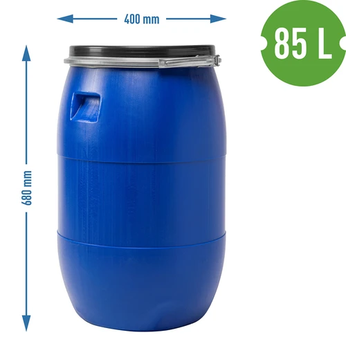 Буре за кисело зеле 85 L, с притискащ обръч, синьо, Sterk - 9