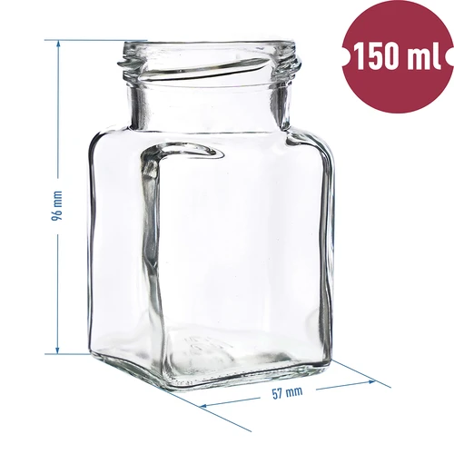 Буркан TO 150 ml „Четири ъгъла” fi 53 капачка - 6 бр. - 5