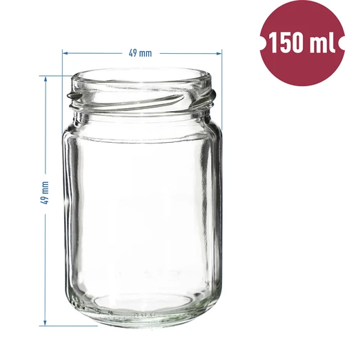 Буркан TO 156 ml с цветна капачка фи 53/4 - 6 бр. - 7