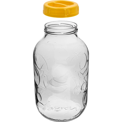 Буркан TO 5 L и пластмасова капачка фи 100, с дръжка - 2