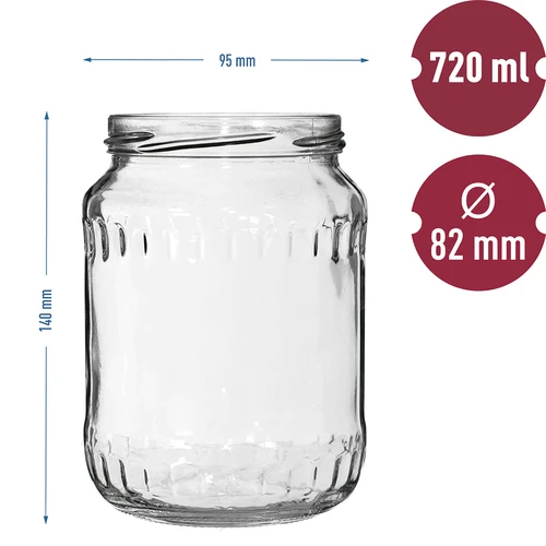 Буркан TO 720 ml фи 82/6 - 6 бр. - 4