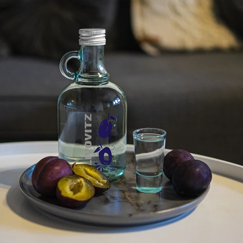 Бутилка 500 мл с винтова капачка и двуцветен печат Slivovitz - 4 бр. - 8