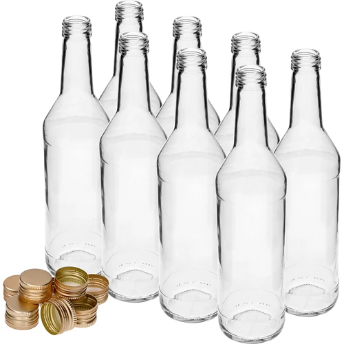 Бутилка 500 ml за водка, права, с винтови капачки - 8 бр. - 3