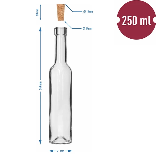 Бутилка BELISSIMO 250 мл, с естествен корк, 1 бр. - 5