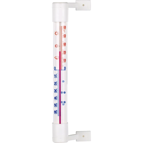 Бял външен термометър (-50°C до +50°C) 18 см