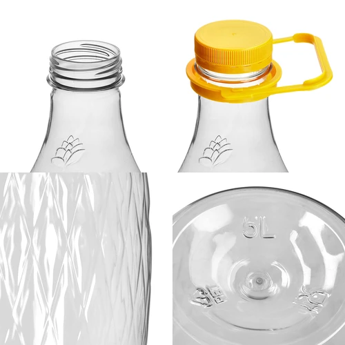 Дамаджана Dama 5 L PET, с винтова капачка, дръжка и кошничка - 3