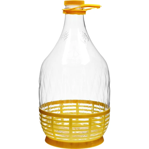 Дамаджана Dama 5 L PET, с винтова капачка, дръжка и кошничка