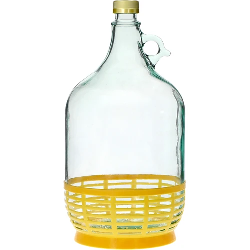Дамаджана Dama 5 L с капачка и пластмасова кошница