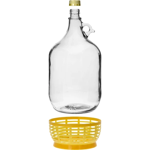 Дамаджана Dama 5 L с капачка и пластмасова кошница - 2