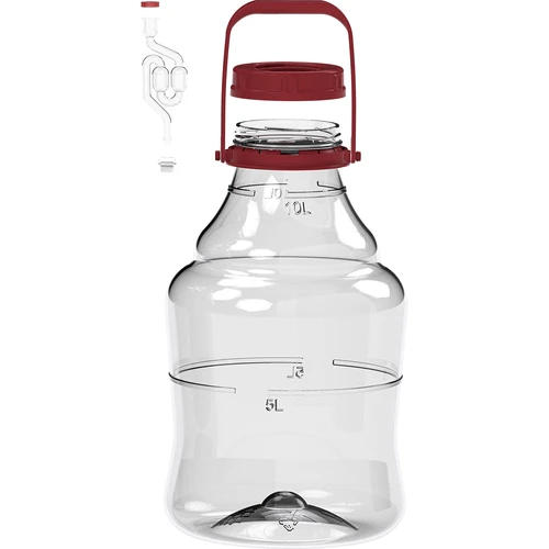 Дамаджана за вино, лека, нечуплива, с дръжка, 10 л - 2