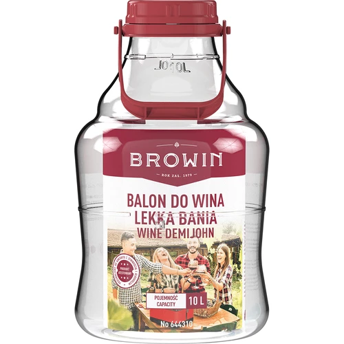 Дамаджана за вино, лека, нечуплива, с дръжка, 10 л - 3