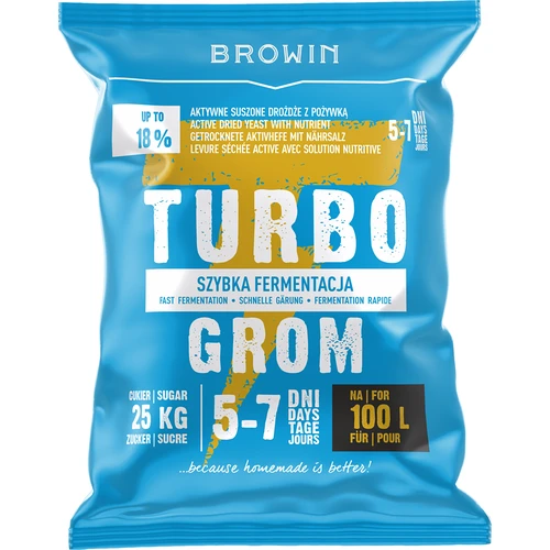 Дестилерски дрожди Turbo Grom 5-7 дни 100 л