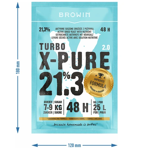 Дрожди Turbo X-Pure 21,3% 48 ч, 25 л - 5