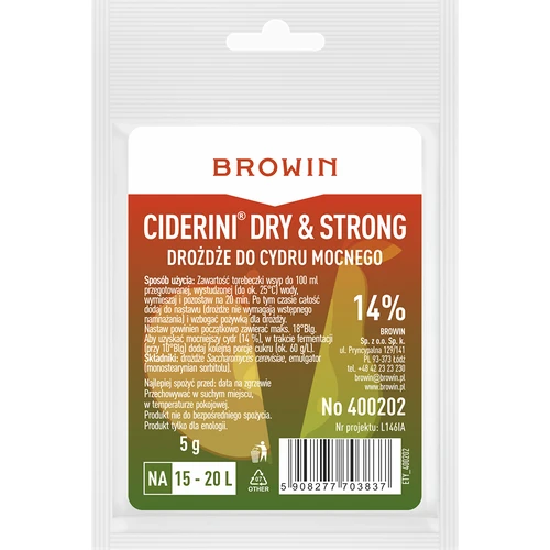 Дрожди за сайдер Ciderini Strong, 5 г