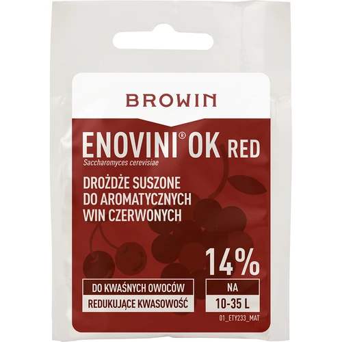 Enovini® OK RED - винени дрожди понижаващи киселинността 7 g