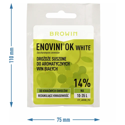 Enovini® OK WHITE - винени дрожди, понижаващи киселинността 7 г - 5