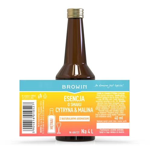 Есенция с лимоново-малинов вкус - 40 ml, за 4 L - 4