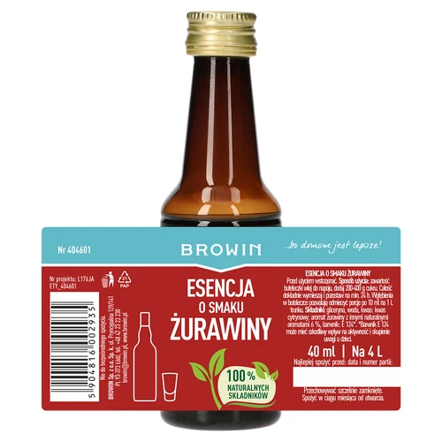 Есенция с вкус на червена боровинка за 4 л - 40 мл - 5