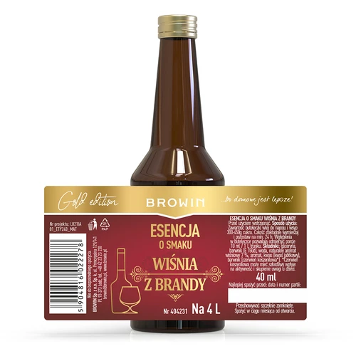Есенция с вкус на Вишна с бренди, 40 ml - за 4 L - 4