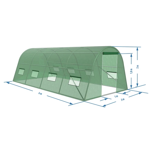 Градинска оранжерия (фолиева) 3x6x2 м - 16