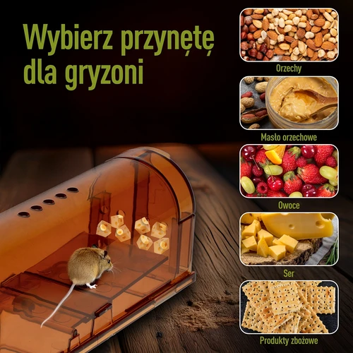 Капан за мишки – живоловка, прозрачна, 2 бр. - 6