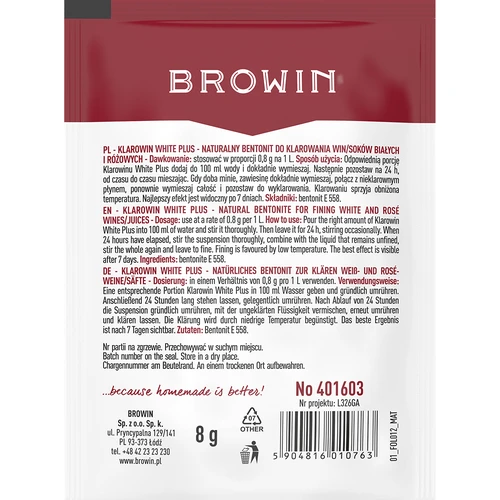 Klarowin White Plus - избистрител 8 g - 2