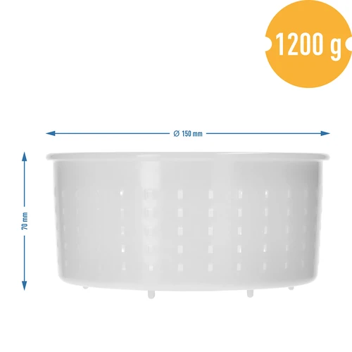 Кръгла сиренарска форма Ø15 x 7 см за 1200 г - 7