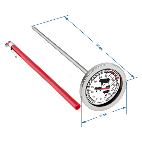 Кухненски термометър с графика (от 0°C до +120°C) 21,0 см - 2