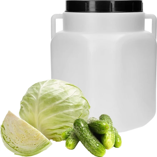 Квадратен бидон 20 L, бял, с дръжки, Sterk - 3