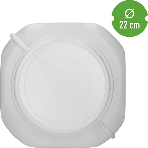 Квадратен бидон 40 л, бял, с дръжки, Sterk - 5