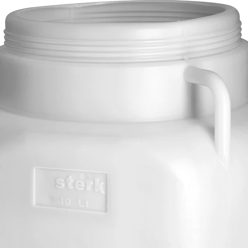 Квадратен бидон 40 л, бял, с дръжки, Sterk - 8
