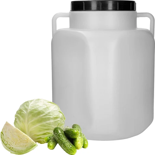 Квадратен бидон за 50 L, бял, с дръжки 50 L - 3