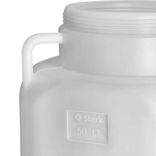 Квадратен бидон за 50 L, бял, с дръжки 50 L - 8