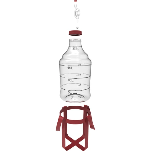 Лека, нечуплива дамаджана за вино с презрамки, 20 L - 2