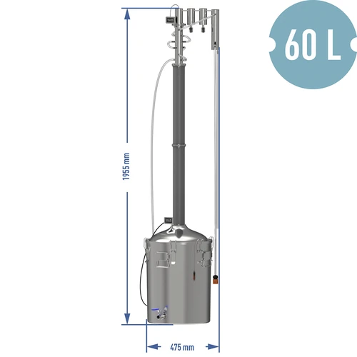 Модулен дестилатор Convex, електрически, 60 L - Perun XXL - 16