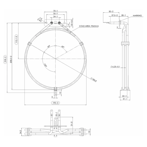 Нагревател за пушилня - 1,5 kW - 4