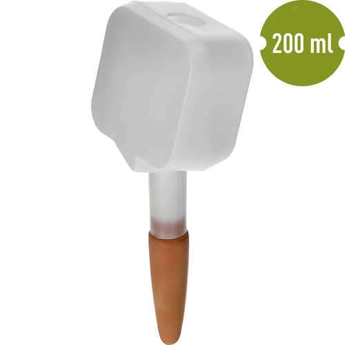 Напоител за растения - бяла табелка с керамичен накрайник, 200 ml - 2