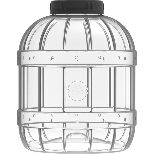 Нечуплив, многофункционален буркан с черна капачка, 5 l - 3