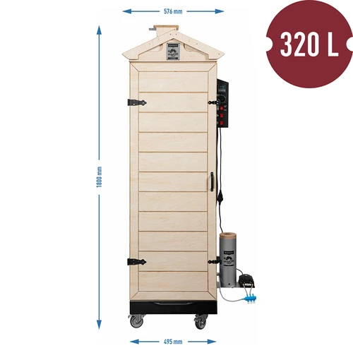 Пушилня dragON PLYWOOD NATURE – безрамкова, модулна, с цифров контролер, 320 L - 8