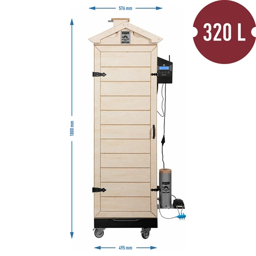 Пушилня dragON PLYWOOD NATURE – безрамкова, модулна, с Wi-Fi контролер, 320 л - 8