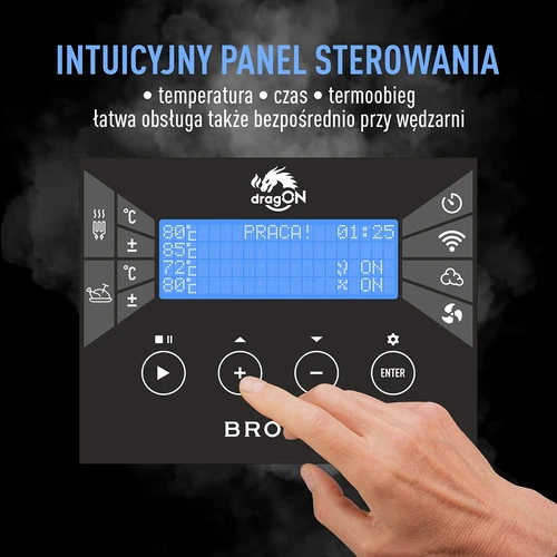 Пушилня dragON стоманена 220 L, IQ – с Wi‑Fi управление - 10