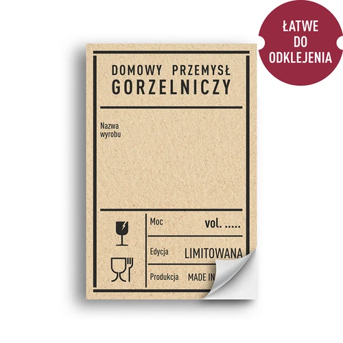 Самозалепващи етикети 60x90 mm за бутилки, водка, PRL, 20 бр. - 2