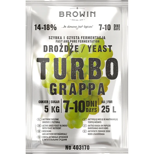 Спиртови дрожди Turbo Grappa 7–10 дни - 2