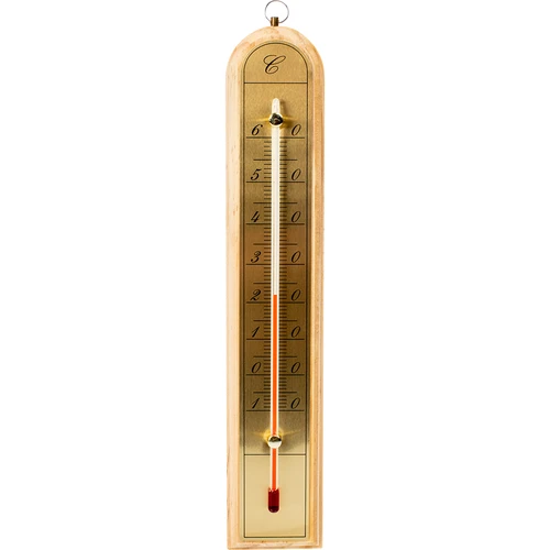 Стаен термометър със златна скала (-10°C до +60°C) 28 см микс
